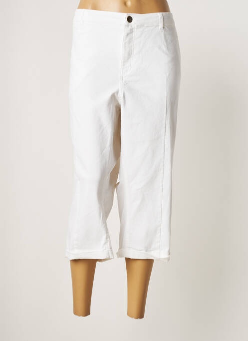 Pantacourt coupe droite taille normale blanc ADIA femme