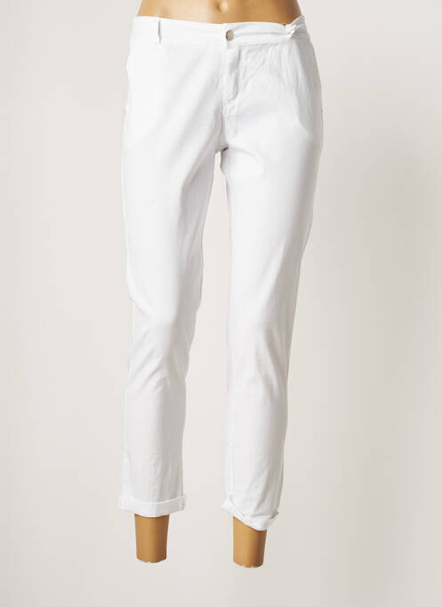 Pantalon 7/8 blanc LILI & CAROLINE pour femme