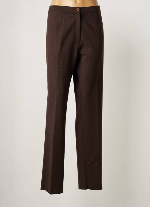 Pantalon droit marron GRIFFON pour femme