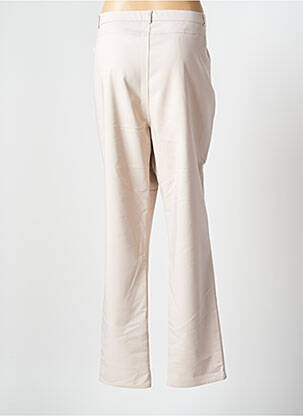 Pantalon droit stretch taille normale beige GEVANA femme