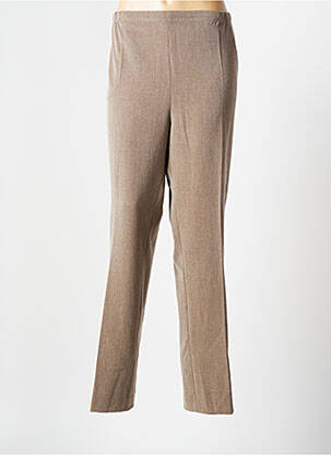 Pantalon droit stretch taille normale beige GUY DUBOUIS femme