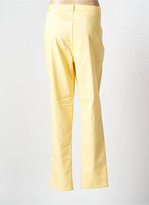 Pantalon droit stretch taille normale jaune GEVANA femme