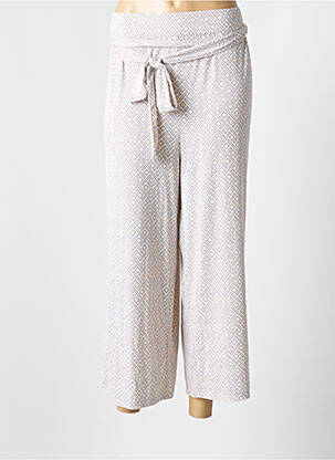 Pantalon 7/8 stretch taille normale beige MARBLE femme
