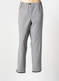Pantalon droit stretch taille normale noir SEMPRE PIU BY CHALOU femme