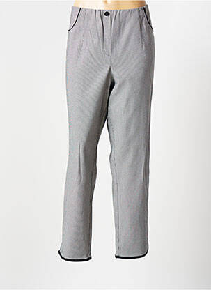 Pantalon droit stretch taille normale noir SEMPRE PIU BY CHALOU femme
