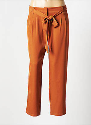 Pantalon chino taille normale taille normale marron ROSE femme