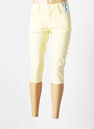 Corsaire stretch taille normale jaune S.QUISE femme