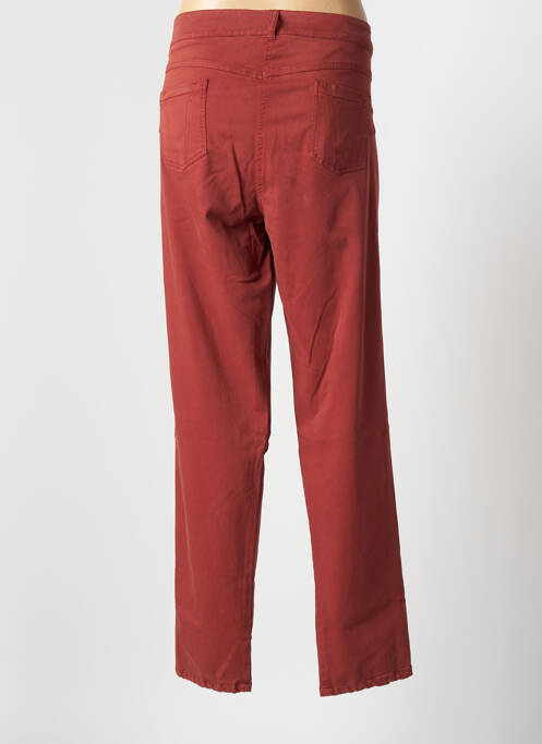 Pantalon slim broderie rivets taille normale orange ZELI femme