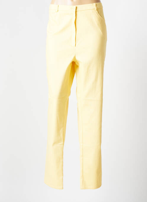 Pantalon droit jaune GEVANA pour femme