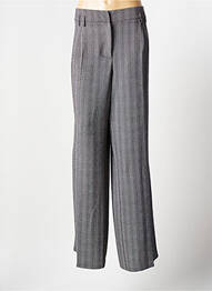 Pantalon large fermeture zippée sous rabat avec crochet taille normale gris EDAS femme