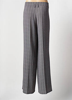 Pantalon large fermeture zippée sous rabat avec crochet taille normale gris EDAS femme
