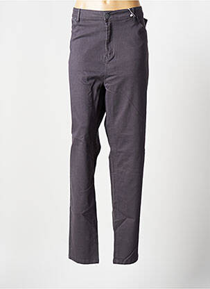 Pantalon droit stretch taille normale gris GEVANA femme