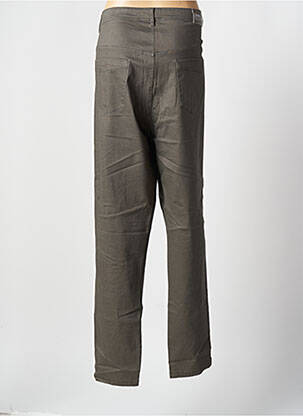 Pantalon droit stretch taille normale vert GEVANA femme