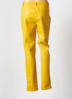 Pantalon slim taille haute taille haute jaune LOFTY MANNER femme