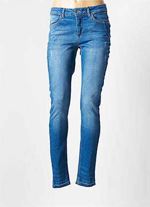 Jeans coupe slim broderie rivets taille normale bleu JENSEN femme