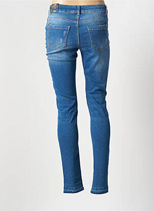 Jeans coupe slim broderie rivets taille normale bleu JENSEN femme