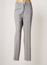 Pantalon droit fermeture zippée sous rabat boutonné taille normale gris ANNE KELLY femme