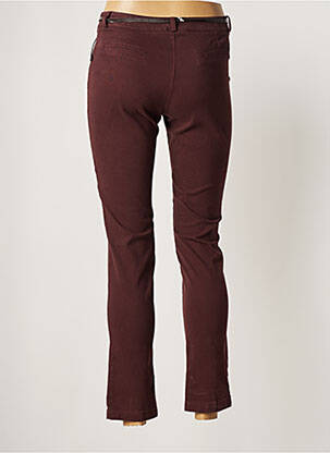 Pantalon 7/8 stretch taille normale rouge LA FEE MARABOUTEE femme