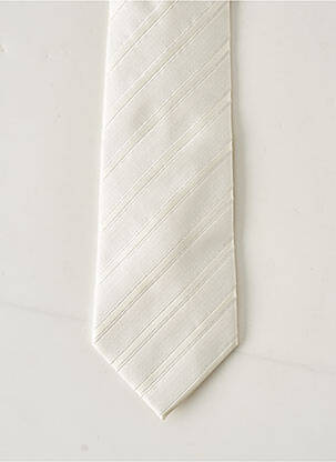 Cravate imprimé rayures beige ELIOS homme