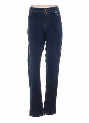Pantalon droit poches taille basse bleu JACOB COHEN femme