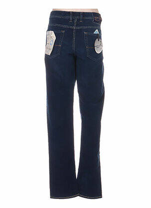 Pantalon droit poches taille basse bleu JACOB COHEN femme