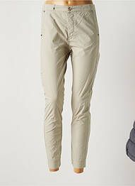 Pantalon 7/8 tissage popeline taille normale gris RA-ER femme