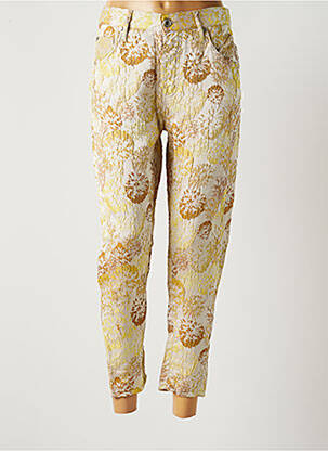 Pantalon 7/8 stretch taille normale beige RA-ER femme