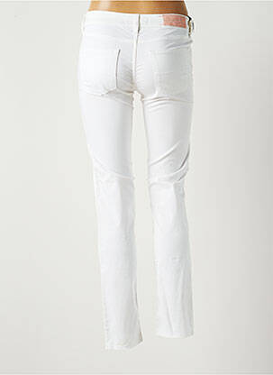 Pantalon chino broderie galons latéraux taille normale bleu ALBERTO BIANI femme