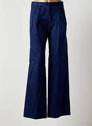 Pantalon large tissage popeline taille haute bleu PAUL SMITH femme
