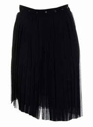 Jupe mi-longue fermeture zip latéral noir COSTUME NEMUTSO femme