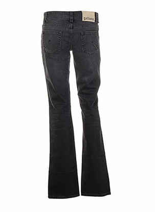 Jeans coupe slim effet usé délavé taille basse noir GALLIANO femme
