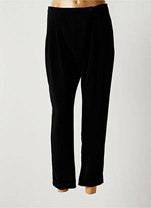 Pantalon 7/8 taille haute taille haute noir ALMA LIBRE femme