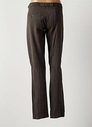 Pantalon chino fermeture zippée sous rabat boutonné taille normale gris RA-ER femme