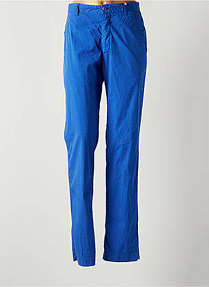 Pantalon chino tissage popeline taille normale bleu U-NI-TY femme