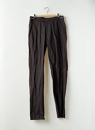 Pantalon droit tissage popeline taille haute gris U-NI-TY femme