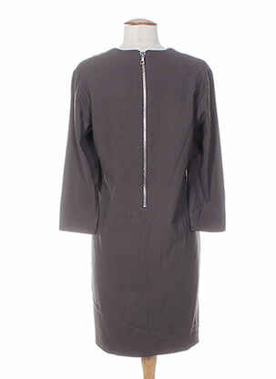 Robe mi-longue manches 3/4 manches 3/4 gris SET femme