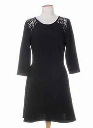 Robe mi-longue manches 3/4 manches 3/4 noir SET femme
