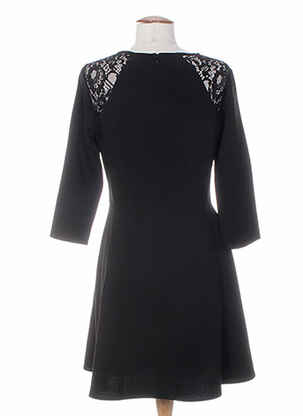 Robe mi-longue manches 3/4 manches 3/4 noir SET femme