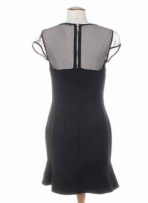 Robe mi-longue manches courtes manches courtes noir SET femme