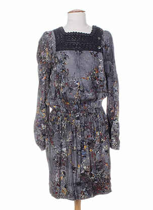 Robe longue manches longues manches longues gris HIGH femme