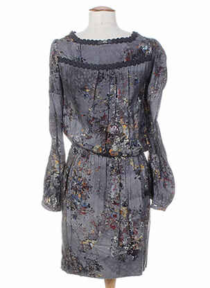 Robe longue manches longues manches longues gris HIGH femme