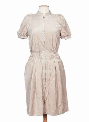 Robe mi-longue manches courtes manches courtes beige BAUM UND PFERDGARTEN femme