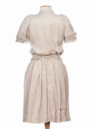 Robe mi-longue manches courtes manches courtes beige BAUM UND PFERDGARTEN femme