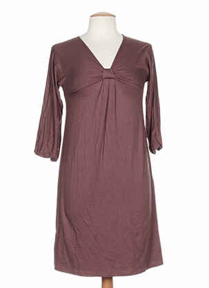 Robe mi-longue manches 3/4 manches 3/4 violet HOSS femme