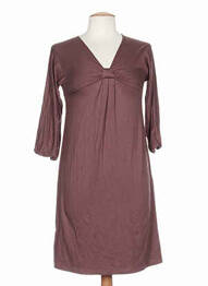 Robe mi-longue manches 3/4 manches 3/4 violet HOSS femme