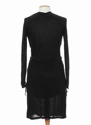 Robe mi-longue manches longues manches longues noir OKTOBER femme