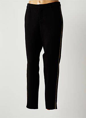 Pantalon droit stretch taille normale noir SET femme