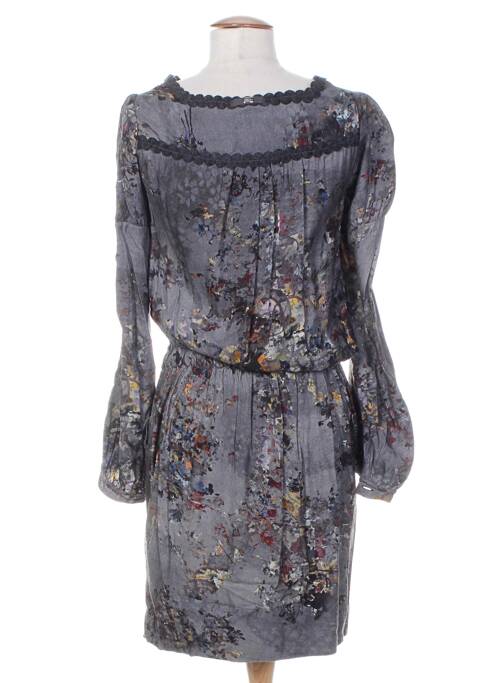 Robe longue manches longues manches longues gris HIGH femme