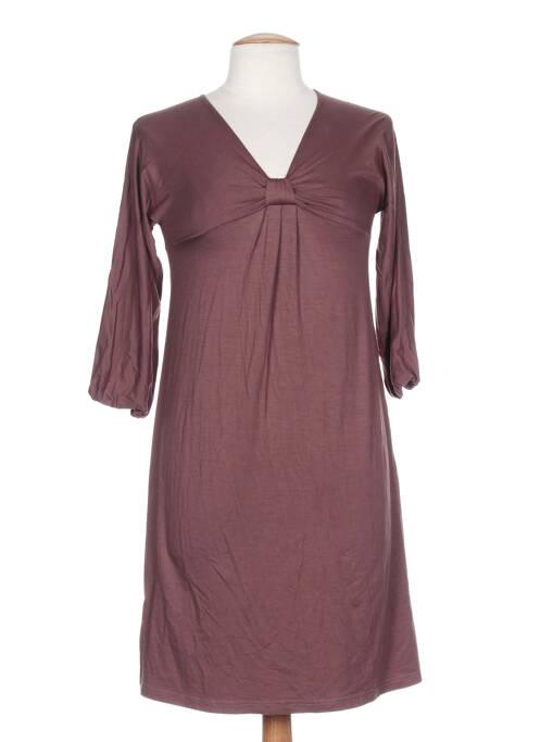 Robe mi-longue manches 3/4 manches 3/4 violet HOSS femme