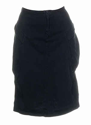 Jupe mi-longue taille élastique bleu EUROPEAN CULTURE femme